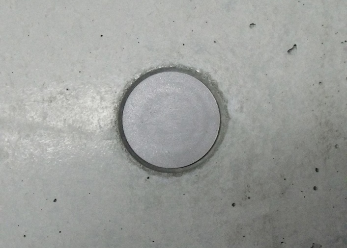 397. Opti látszóbetonkúp (HDPE) beépítve
